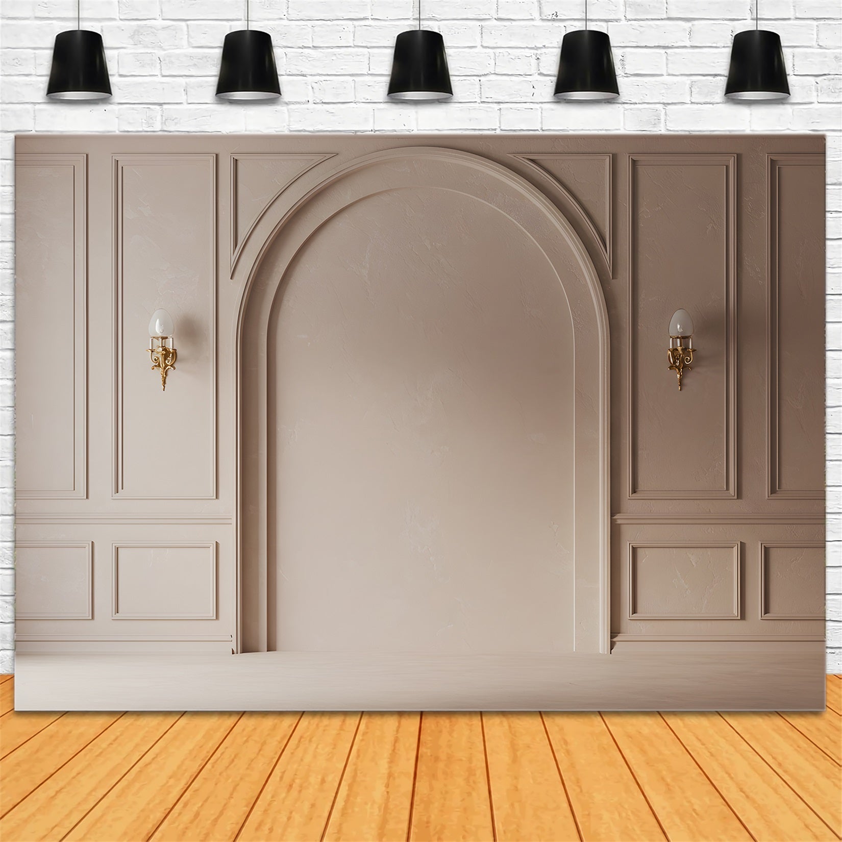 Mothers Day Picture Backdrop Vintage Wall Beige Archway Mother's Day Photo Backdrops UK By Magali