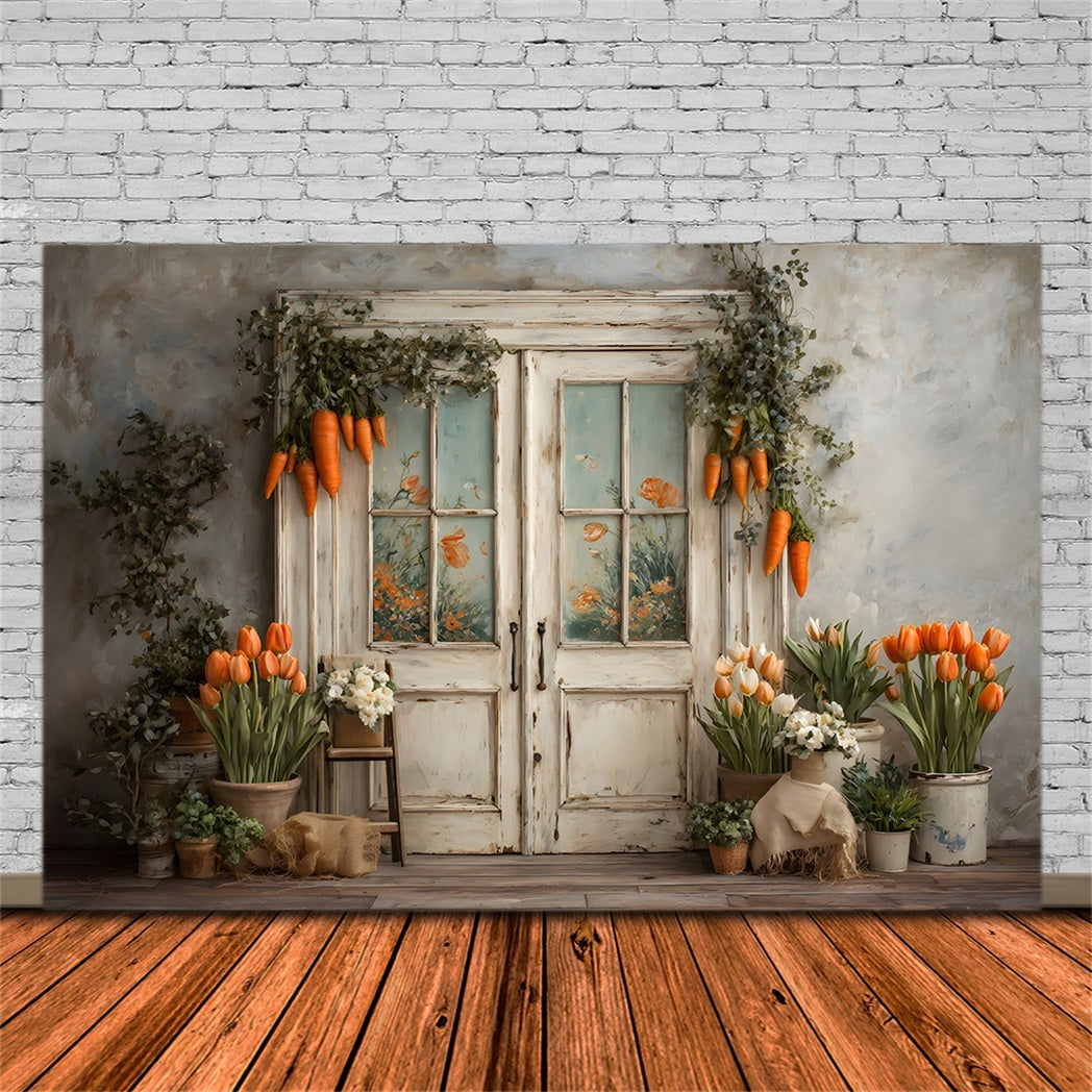 Carrot Backdrop Dppr Garland Tulip Daisy Easter Backdrops Ideas UK By Magali
