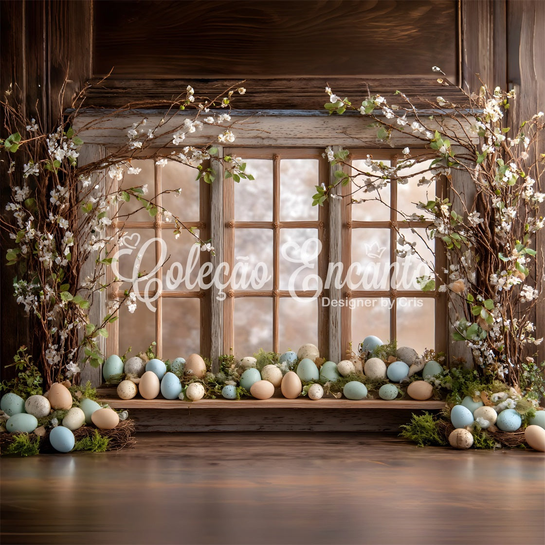 Egg Backdrop Rustic Window Flower Blooms Backdrop Ideas For Easter Pictures UK By Magali