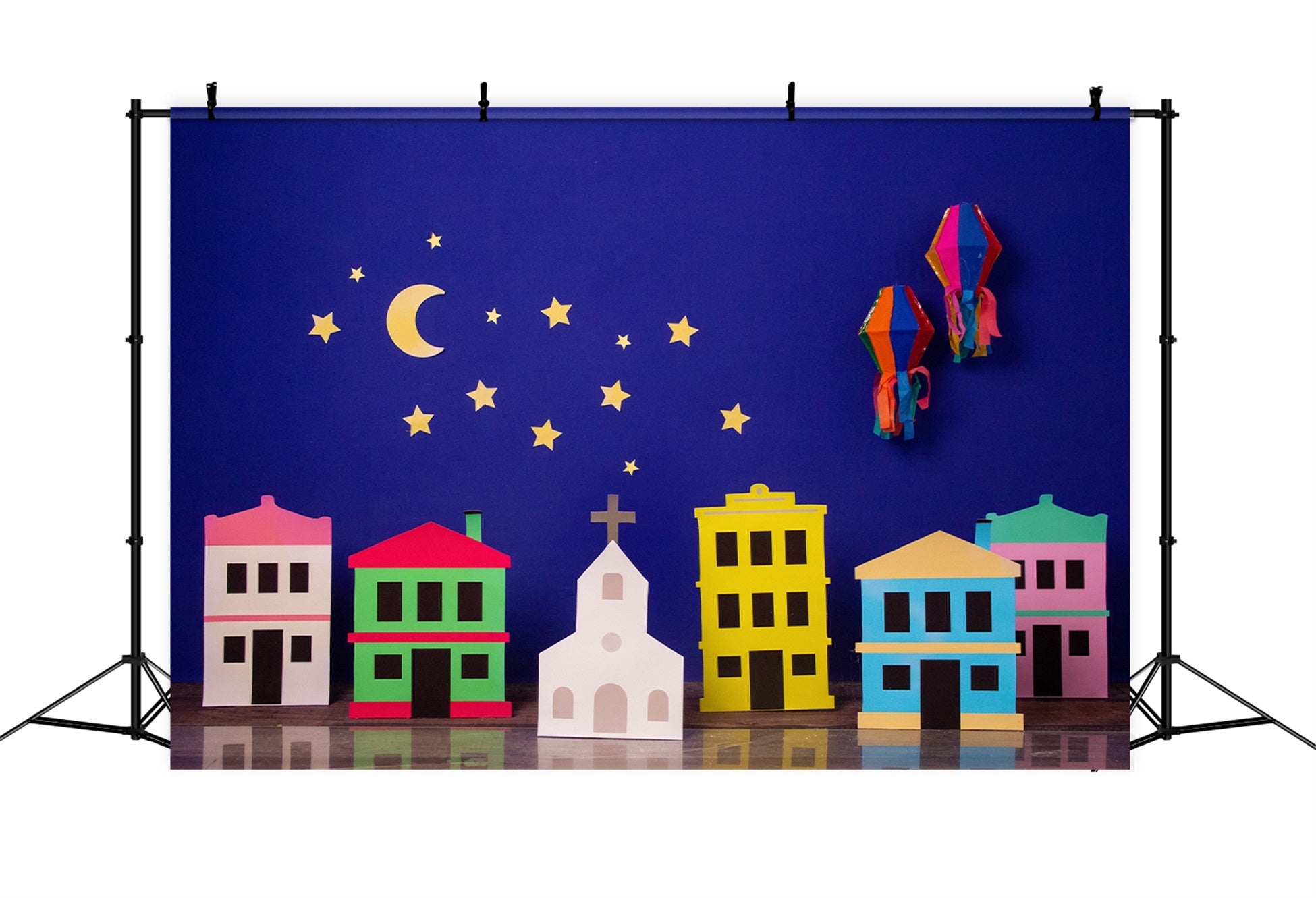 Childrens Photo Backdrops Paper Village Starry Night Moon And Stars Backdrop UK By Magali
