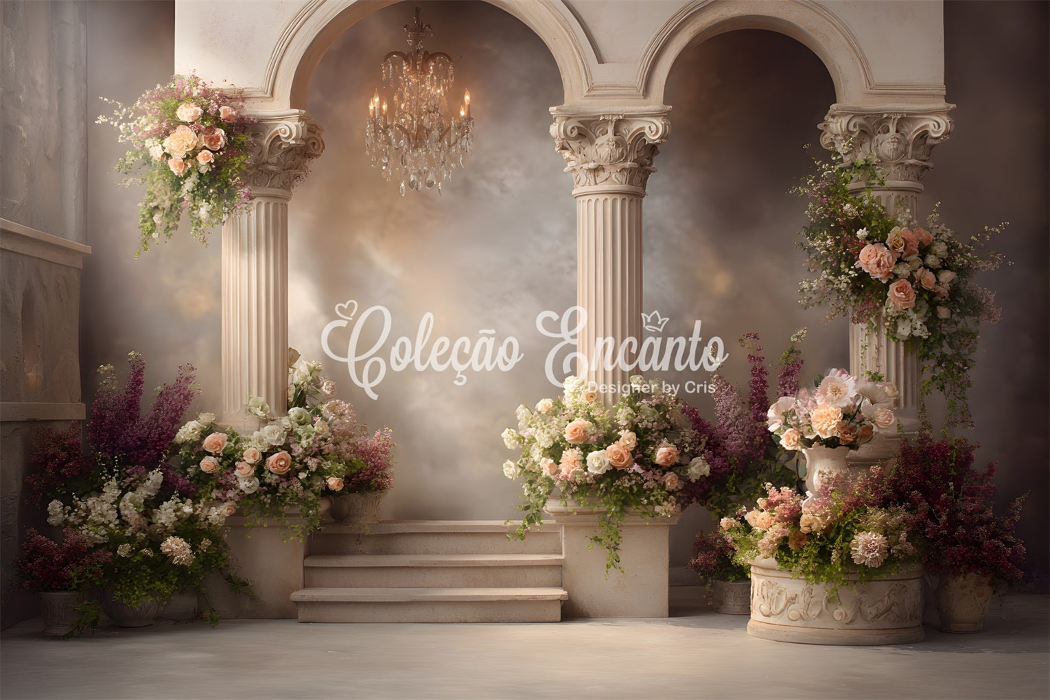 Mother's Day Backdrop Ideas Classical Stone Columns Floral Mothers Day Backdrop Ideas UK By Magali