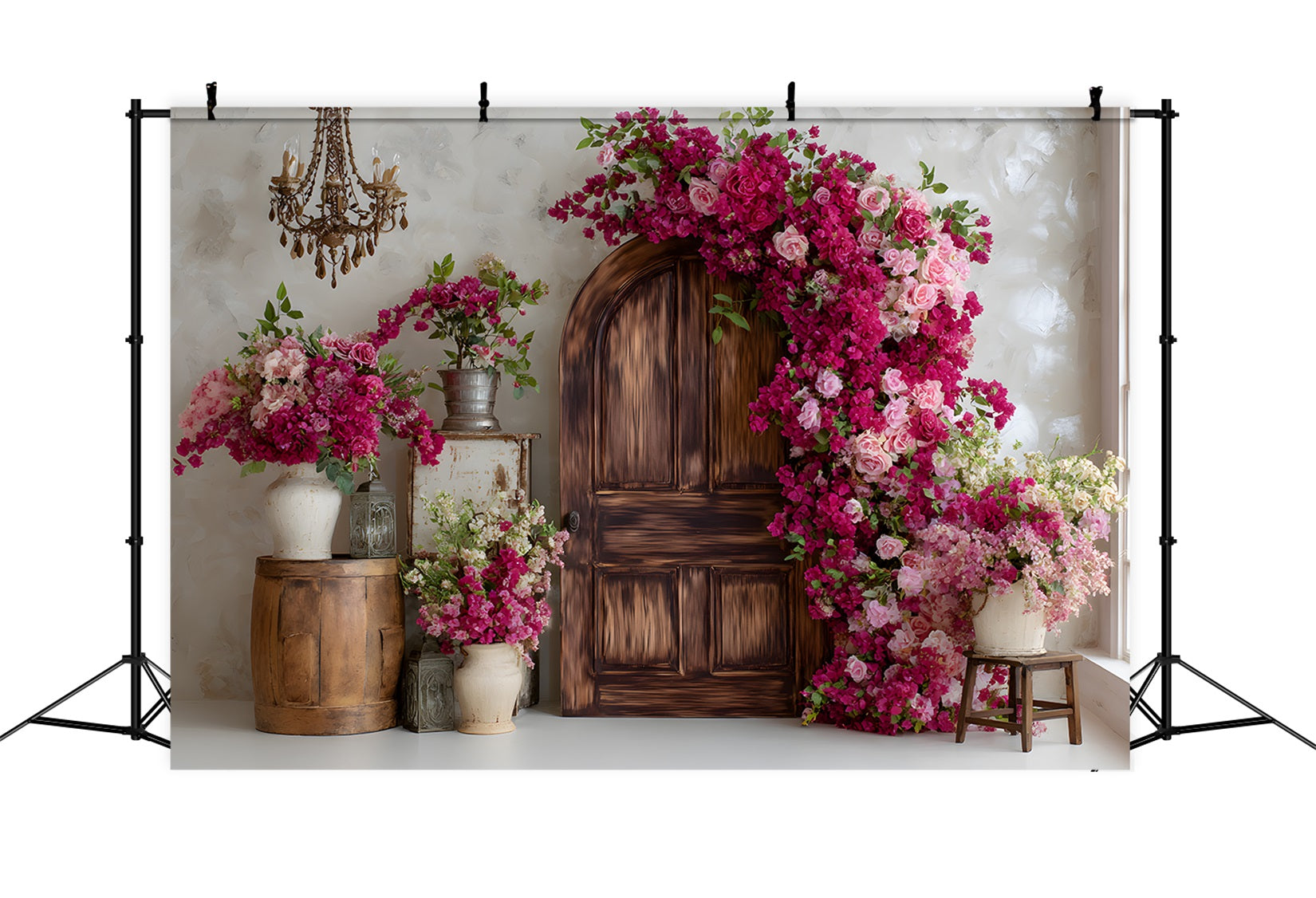 Mothers Day Photo Backdrop Bougainvillea Door Frame Floral Backdrop For Mothers Day UK By Magali