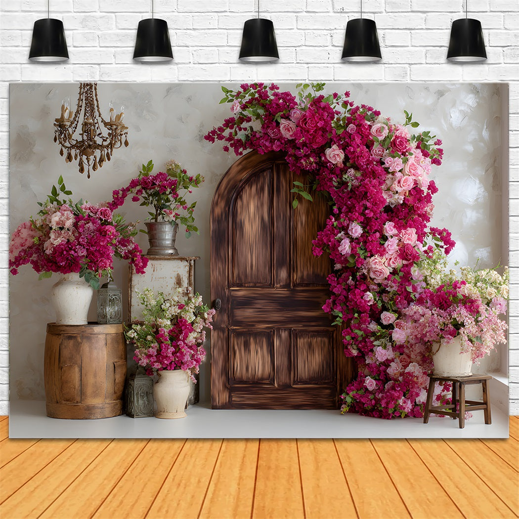 Mothers Day Photo Backdrop Bougainvillea Door Frame Floral Backdrop For Mothers Day UK By Magali