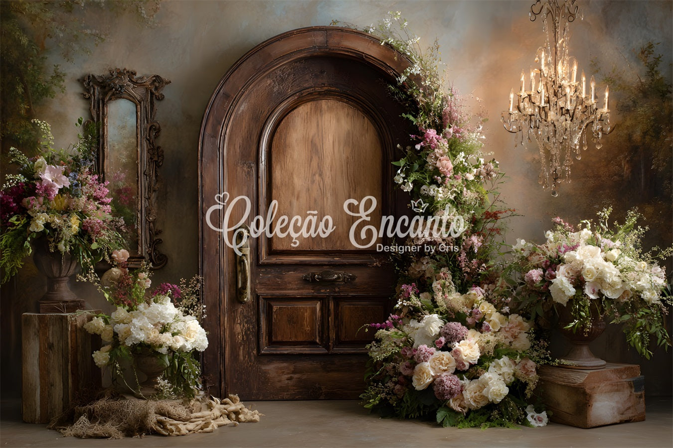 Mother's Day Photo Backdrop Ideas Vintage Arch Door Floral Mothers Day Picture Backdrop UK By Magali