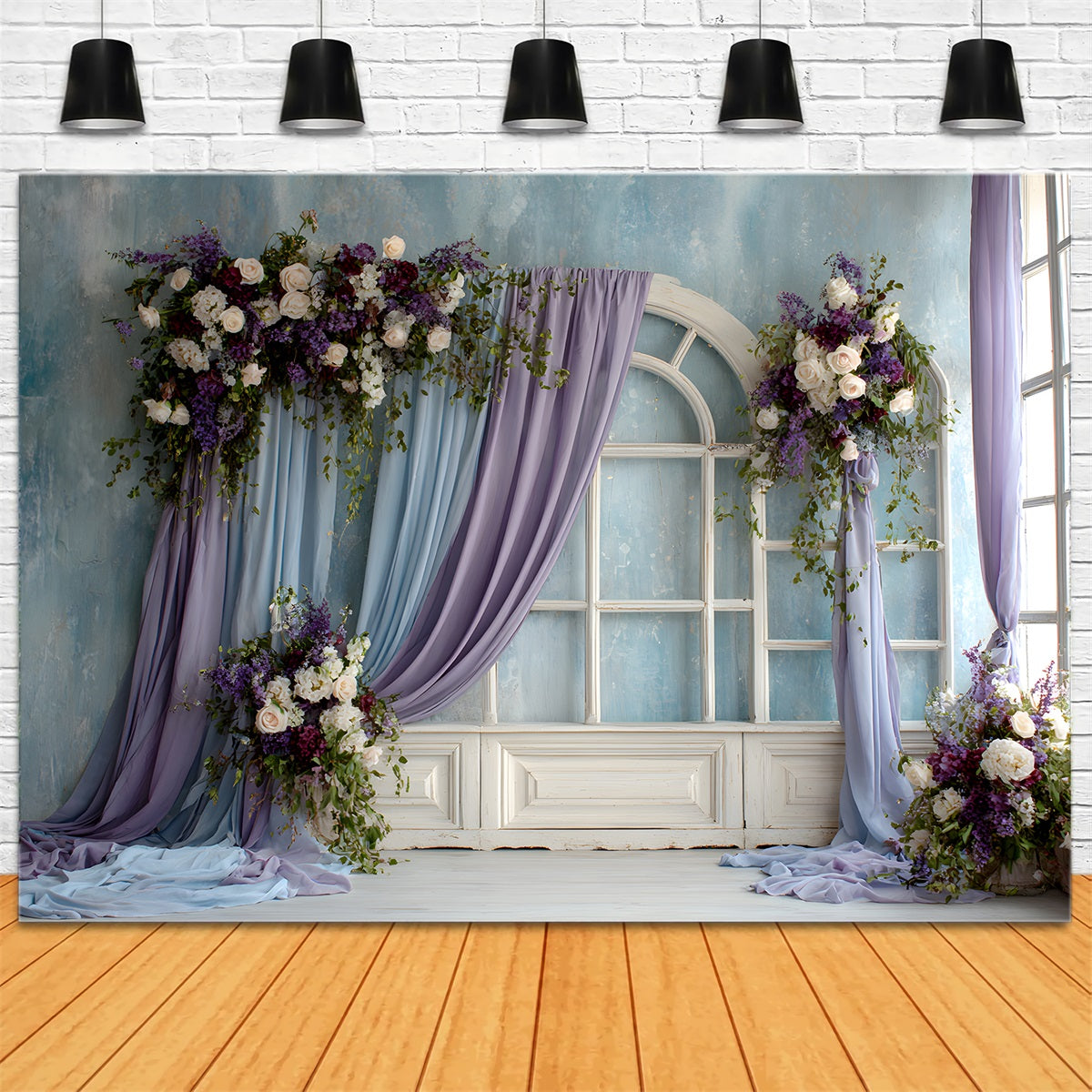 Mother's Day Photoshoot Backdrop Lavender Floral Archway Mothers Day Photoshoot Backdrop UK By Magali
