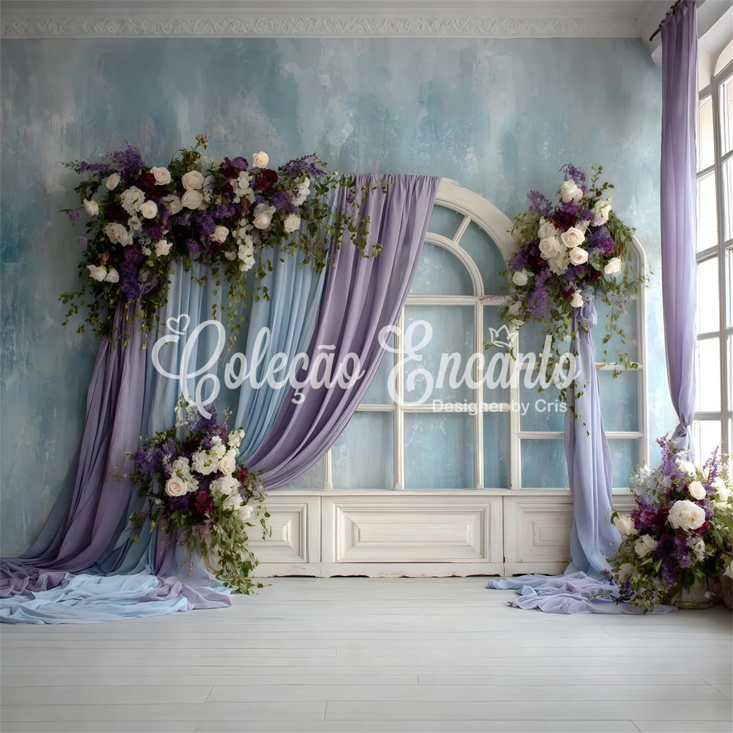 Mother's Day Photoshoot Backdrop Lavender Floral Archway Mothers Day Photoshoot Backdrop UK By Magali
