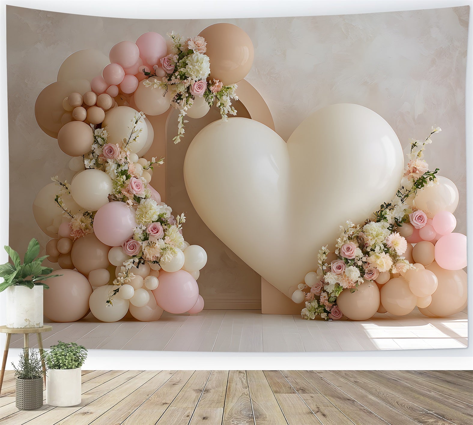 Mothers Day Balloon Backdrop Love Heart Roses Flowers Photo Booth Mothers Day Backdrop UK By Magali