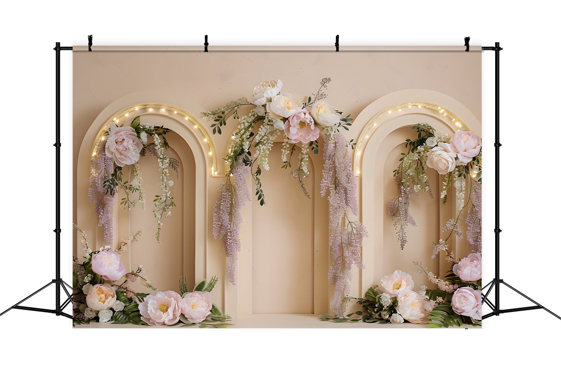 Happy Mothers Day Photo Backdrop Romantic Pink Floral Arch Mother's Day Photo Backdrop Ideas UK By Magali