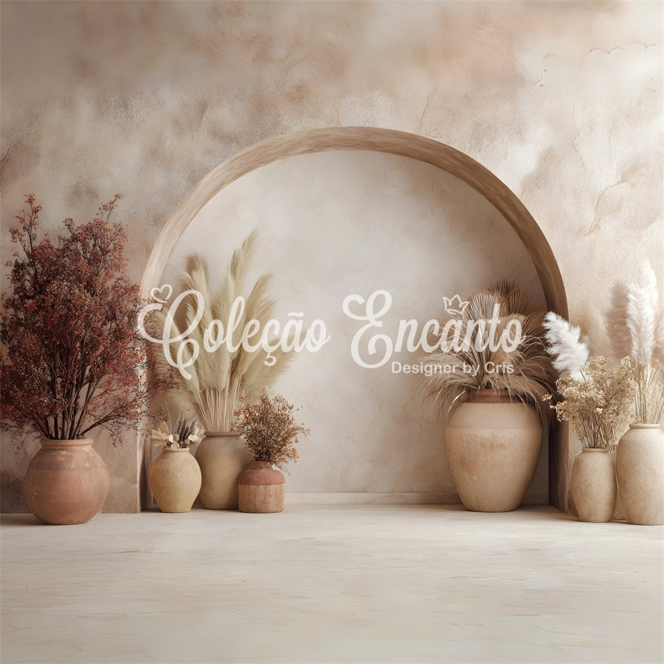 Mother's Day Photoshoot Backdrops Terracotta Dried Pampas Arch Mother Day Photo Backdrops UK By Magali