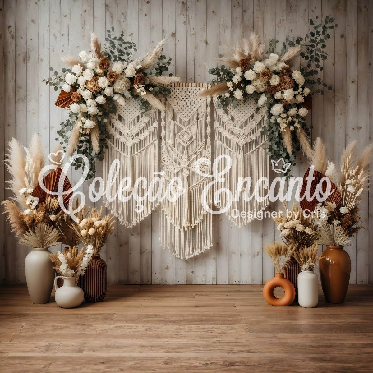 Mother's Day Backdrop Boho Macrame Pampas Floral Wall Photo Booth Mother's Day Backdrop UK By Magali