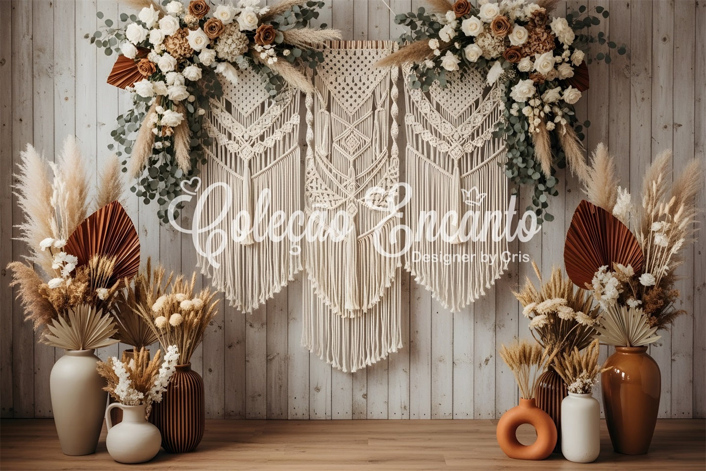 Mother's Day Backdrop Boho Macrame Pampas Floral Wall Photo Booth Mother's Day Backdrop UK By Magali