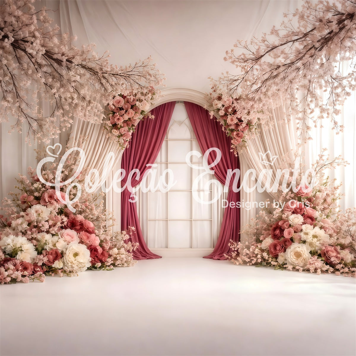 Mothers Day Backdrop Ideas Blush Blossom Window Curtain Garden Simple Mother's Day Backdrop UK By Magali