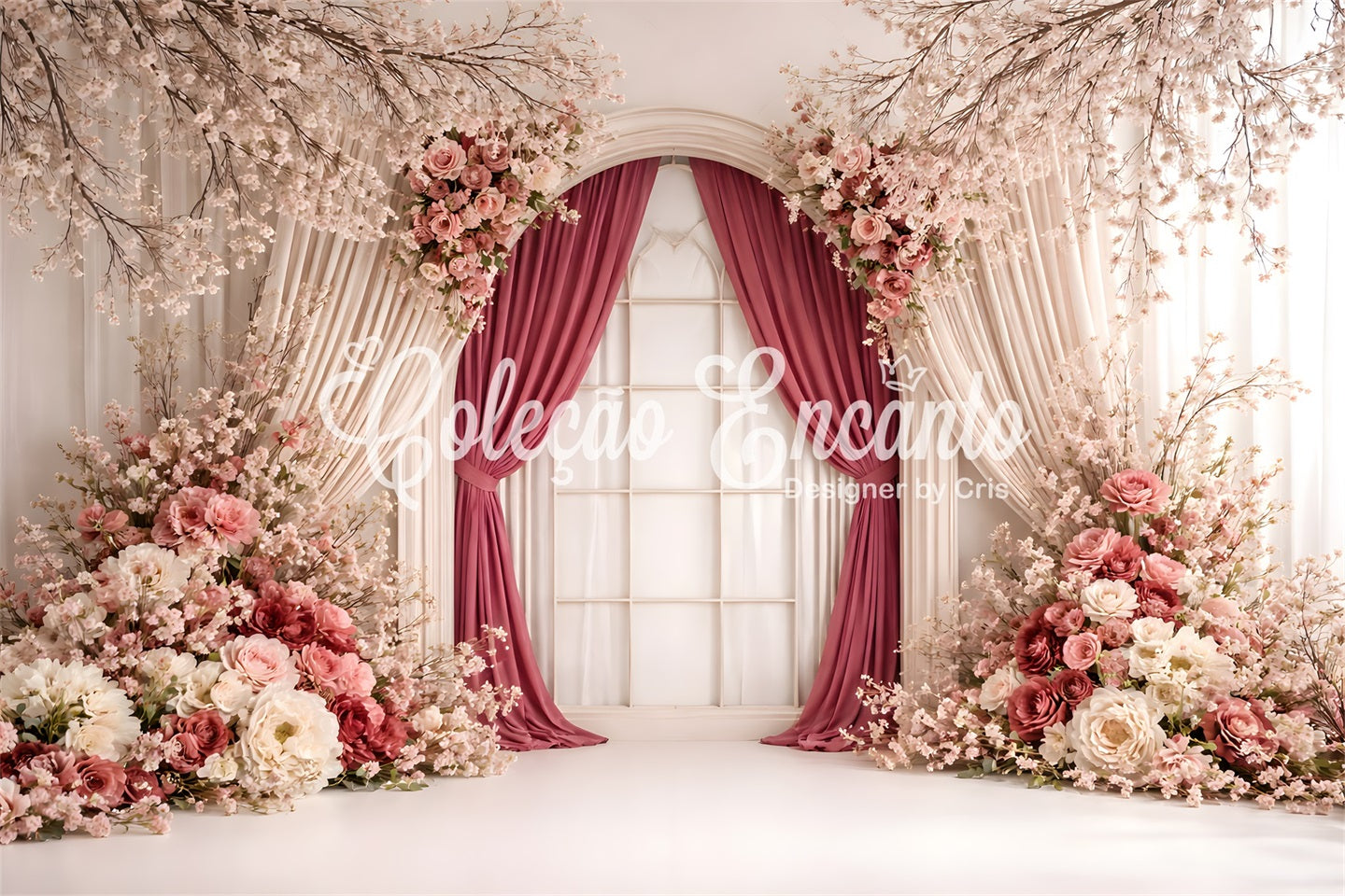 Mothers Day Backdrop Ideas Blush Blossom Window Curtain Garden Simple Mother's Day Backdrop UK By Magali