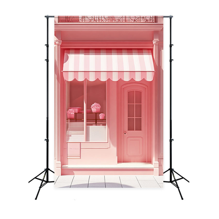 Pink Girl Backdrop Backdrop Blush Boutique Window Backdrop UK CJJ2-117