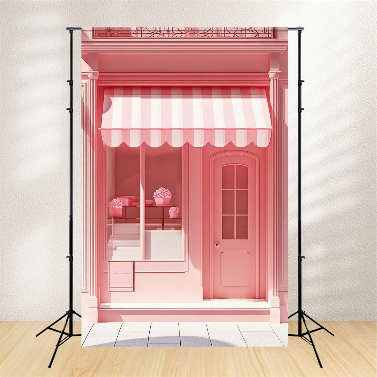 Pink Girl Backdrop Backdrop Blush Boutique Window Backdrop UK CJJ2-117