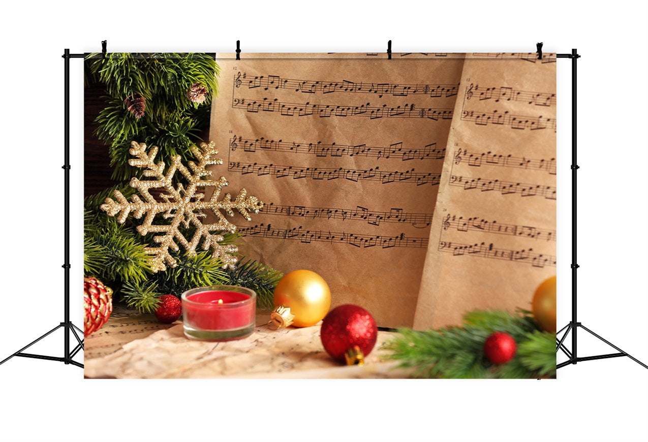 Joy to the World Backdrop Sheet Music Christmas Backdrop UK CJJ2-13