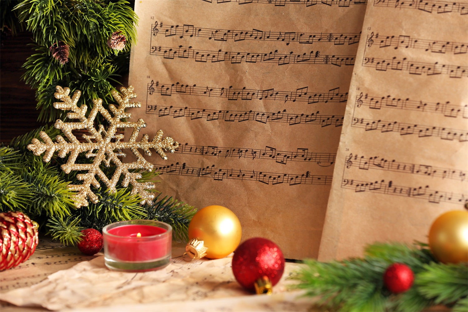 Joy to the World Backdrop Sheet Music Christmas Backdrop UK CJJ2-13