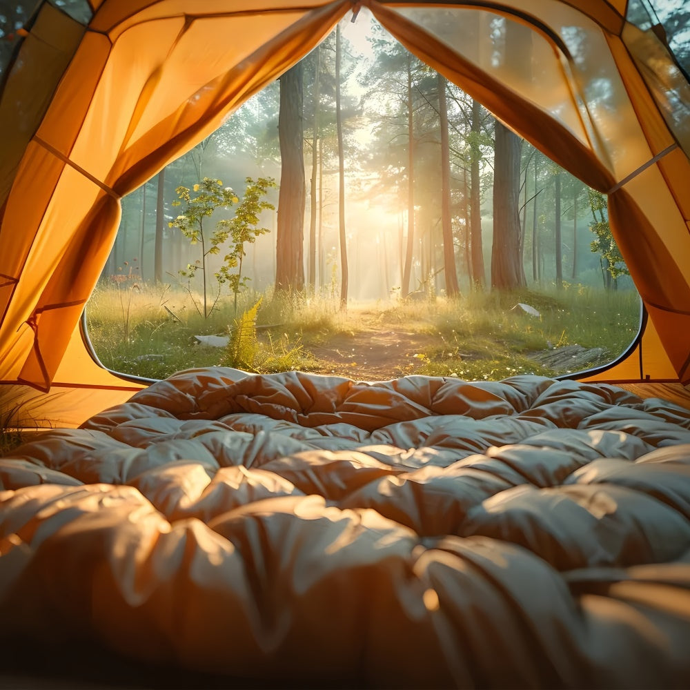 Forest Photo Backdrop Morning Misty Forest Camping Backdrop UK CJJ2-41