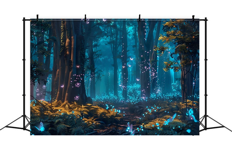 Forest Backdrop Ideas Dreamy Firefly Moonlit Woods Backdrop UK CJJ2-43