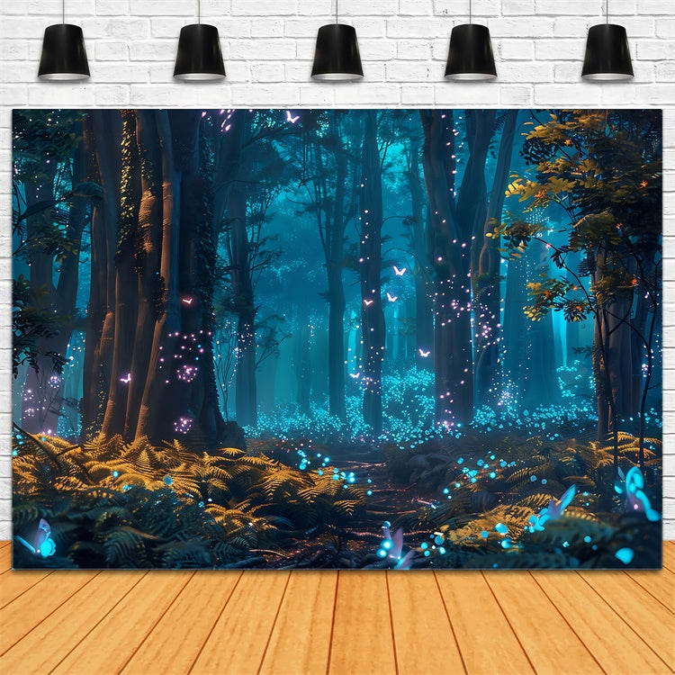 Forest Backdrop Ideas Dreamy Firefly Moonlit Woods Backdrop UK CJJ2-43