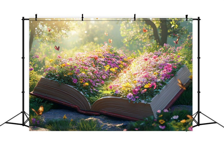 Forest Photo Backdrop Sunlit Fairytale Meadow Book Backdrop UK CJJ2-48