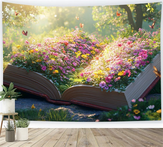 Forest Photo Backdrop Sunlit Fairytale Meadow Book Backdrop UK CJJ2-48