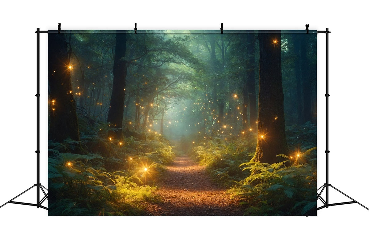 Forest Photo Backdrops Dreamy Firefly Magic Forest Backdrop UK CJJ2-56