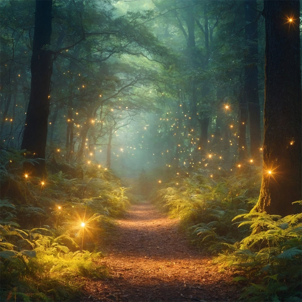 Forest Photo Backdrops Dreamy Firefly Magic Forest Backdrop UK CJJ2-56