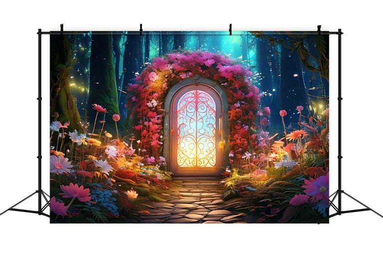 Fairy Tale Forest Backdrop Mystical Garden Doorway Backdrop UK CJJ2-61