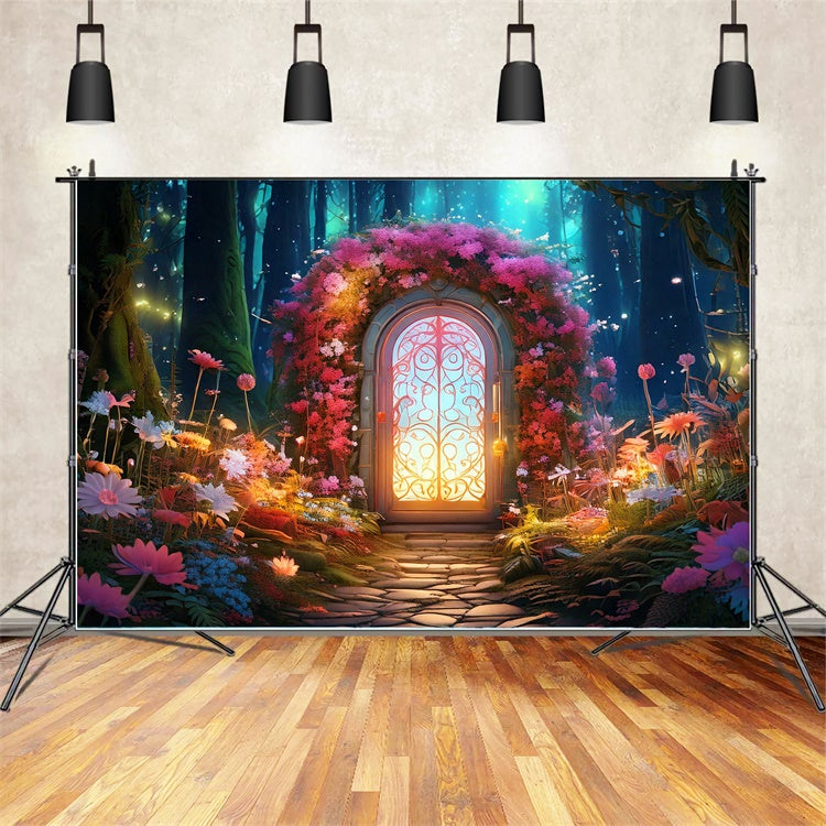 Fairy Tale Forest Backdrop Mystical Garden Doorway Backdrop UK CJJ2-61