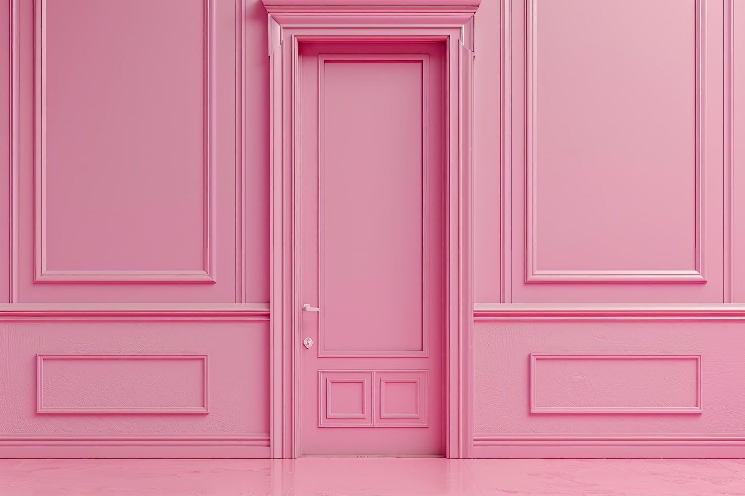 Pink Girl Backdrop Minimalist Door Wall Backdrop UK CJJ2-86