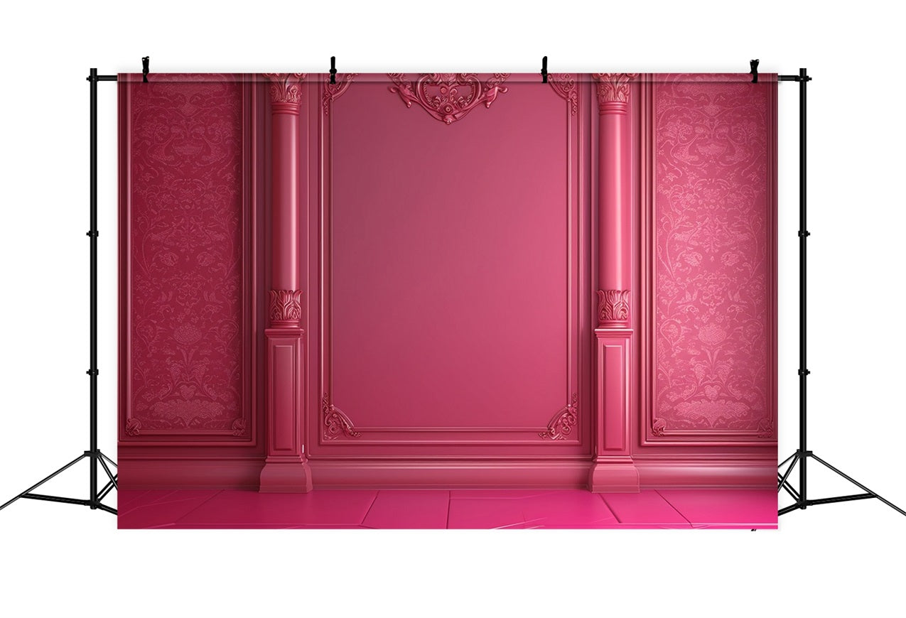 Fashion Doll Backdrop Backdrop Baroque Inspired Pink Wall Backdrop UK CJJ2-89