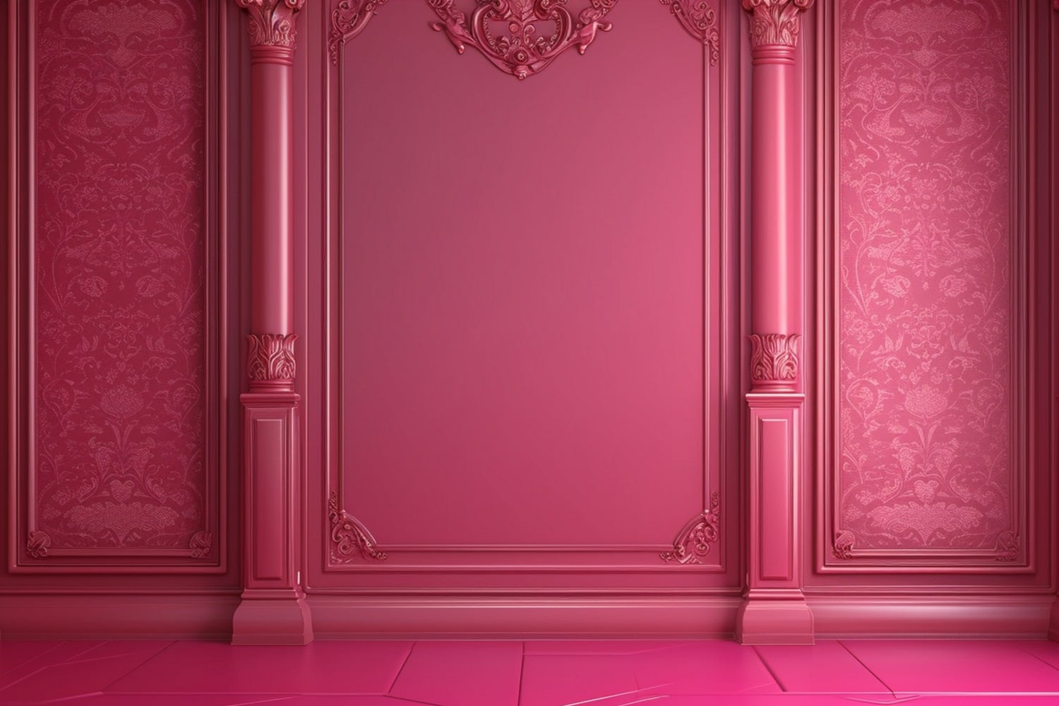 Fashion Doll Backdrop Backdrop Baroque Inspired Pink Wall Backdrop UK CJJ2-89