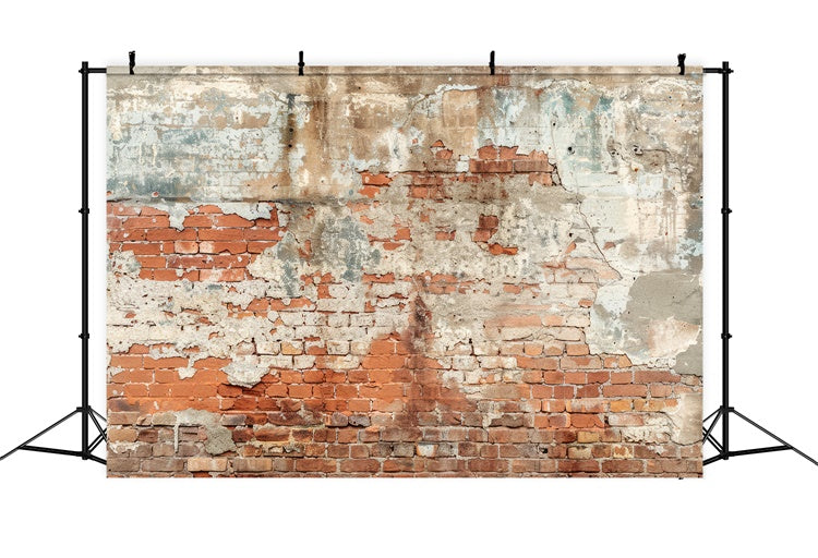 Brick Wall Backdrops Aged Peeling Brick Texture Backdrop UK CJJ3-38