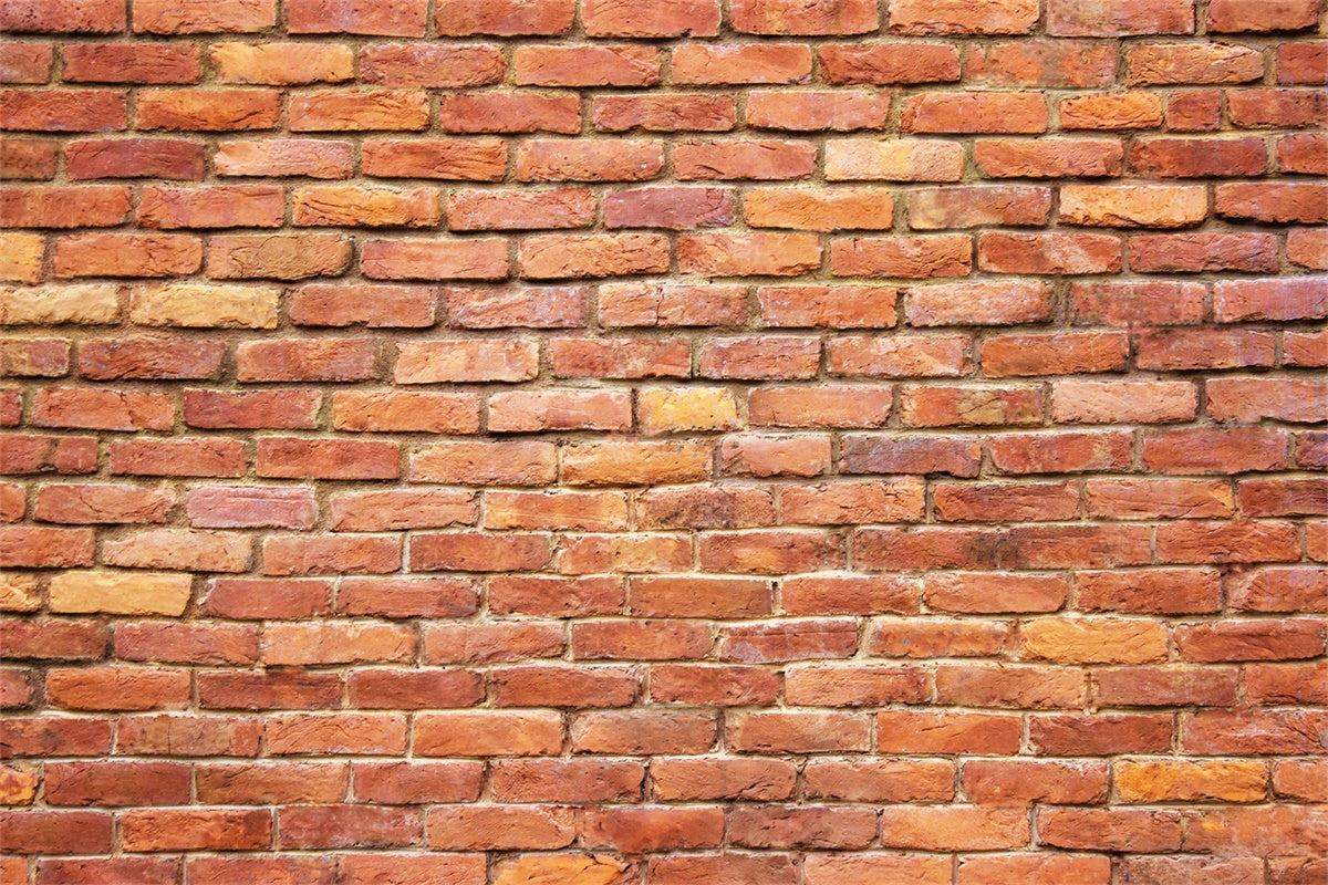 Brick Photo Backdrop Lively Tangerine Brick Backdrop UK CJJ3-4