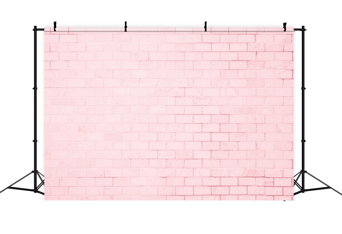 Pink Brick Wall Backdrop Vintage Pastel Brick Pattern Backdrop UK CJJ3-40