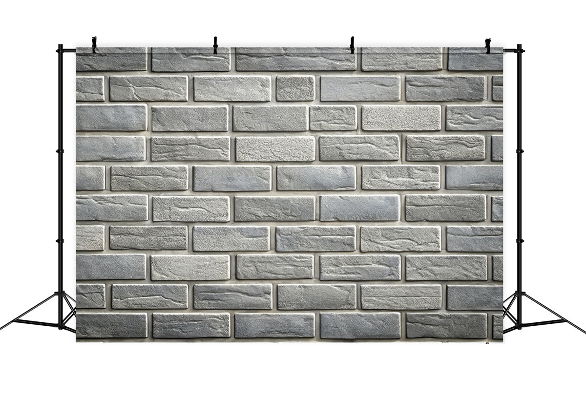 Grey Brick Wall Backdrop Textured Gray Stone Brick Backdrop UK CJJ3-41