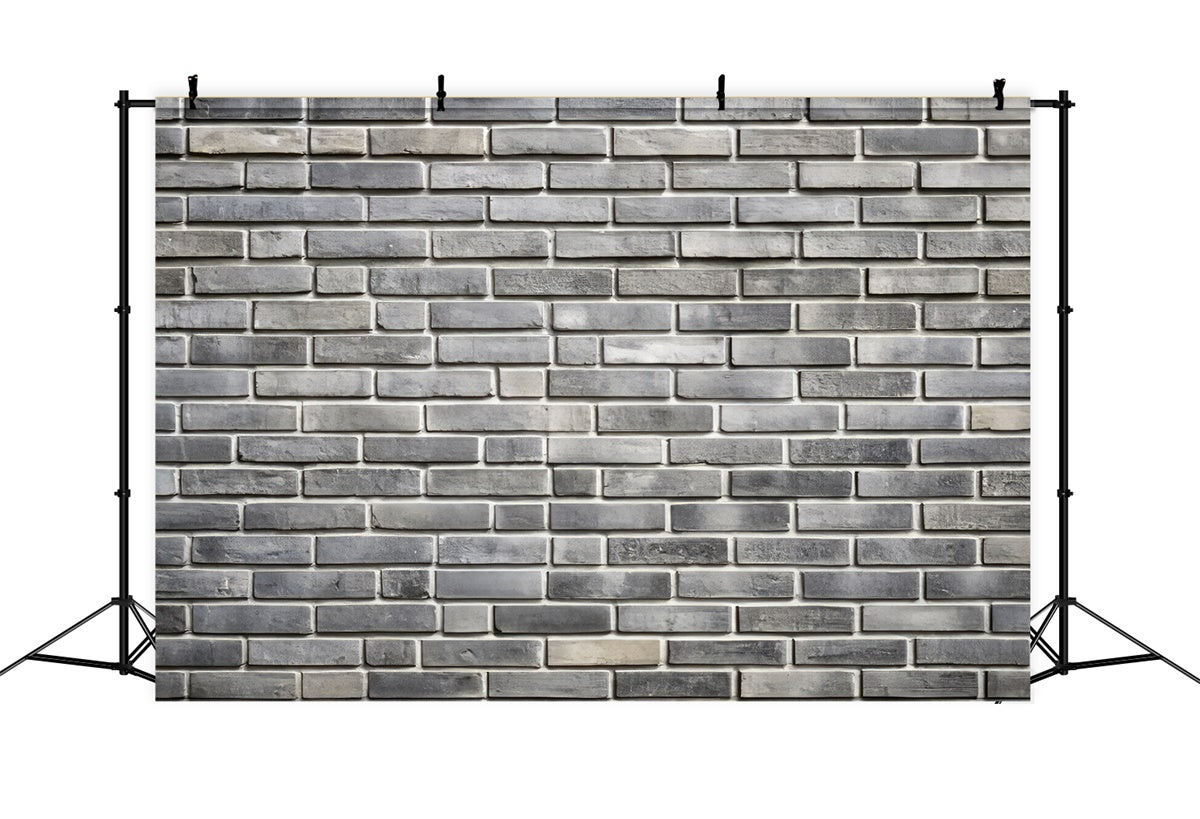 Grey Brick Wall Backdrop Rustic Aged Gray Brick Backdrop UK CJJ3-42