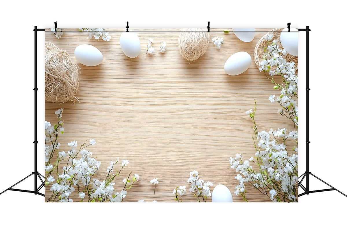 Easter Photography Backdrops Soft Floral Egg Scene Backdrop UK CSH2-100