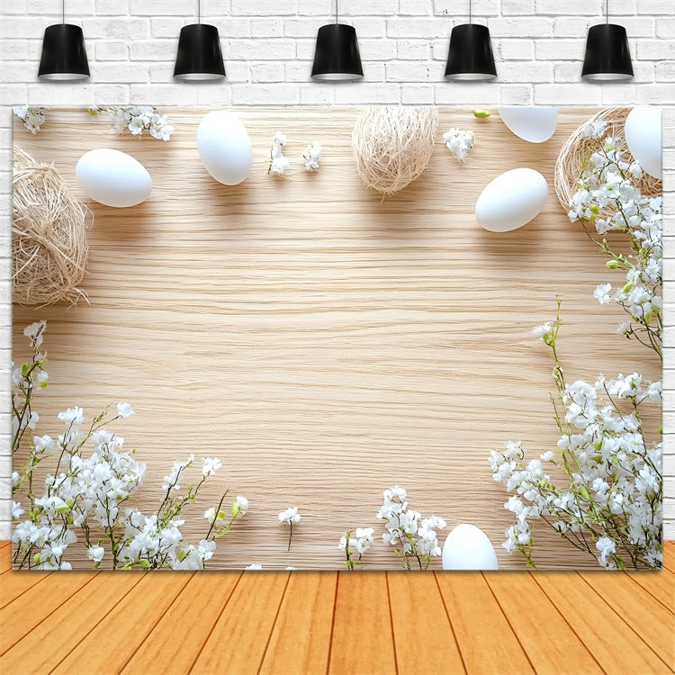 Easter Photography Backdrops Soft Floral Egg Scene Backdrop UK CSH2-100