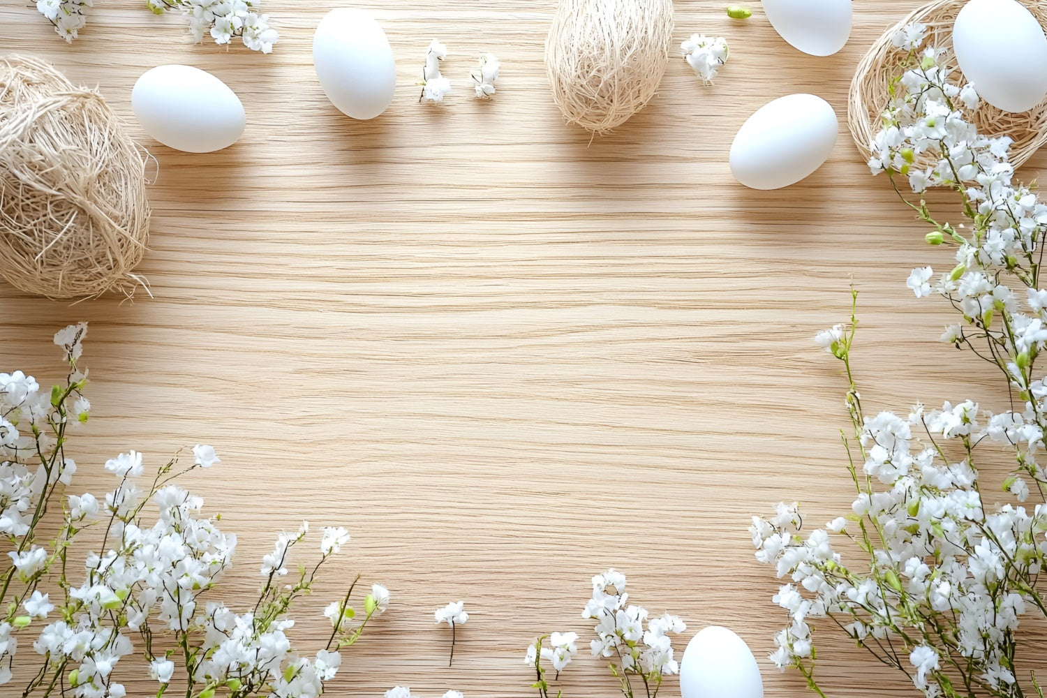 Easter Photography Backdrops Soft Floral Egg Scene Backdrop UK CSH2-100