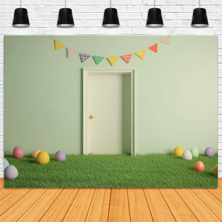 Easter Picture Backdrops Fresh Green Easter Doorway Backdrop UK CSH2-101