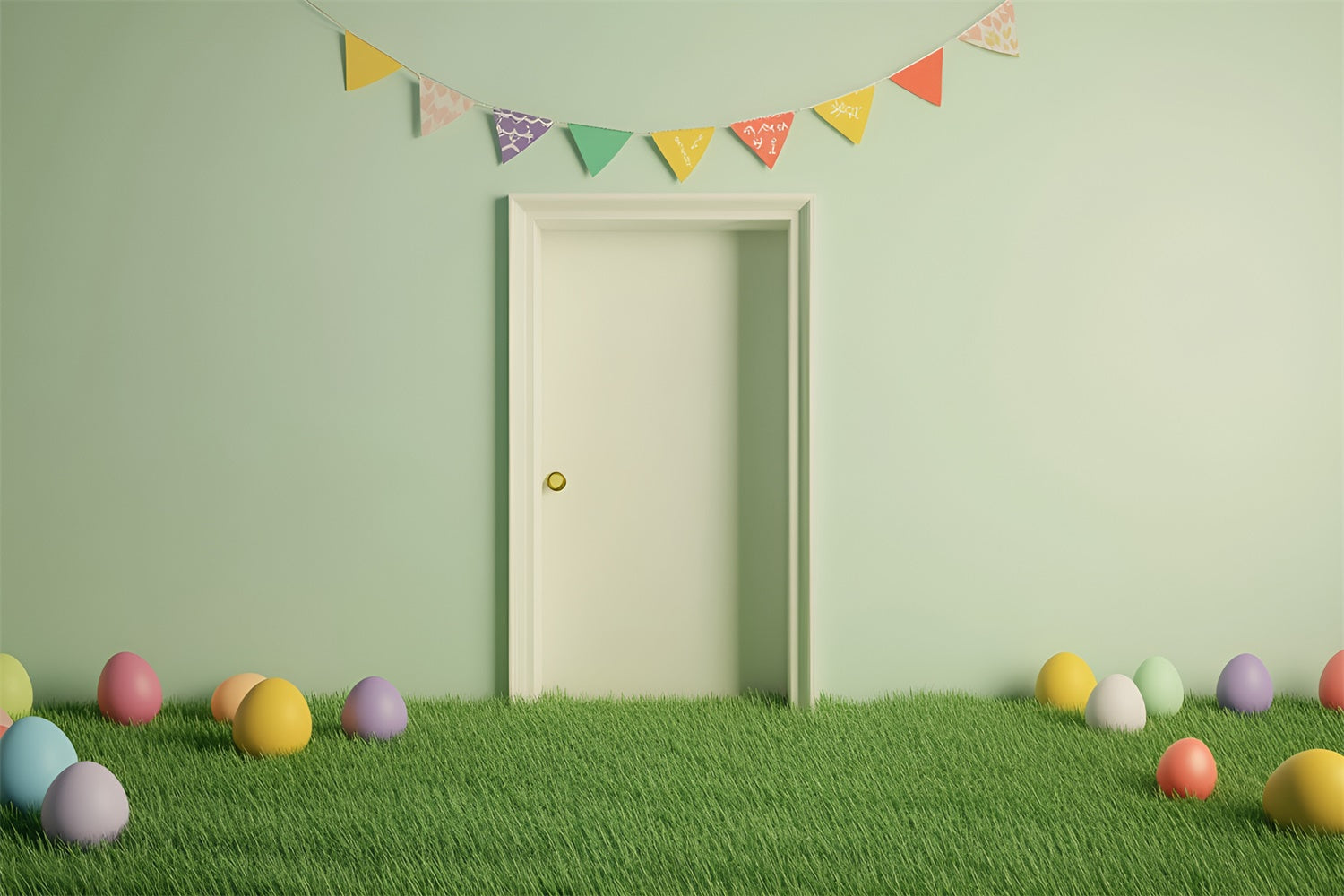 Easter Picture Backdrops Fresh Green Easter Doorway Backdrop UK CSH2-101