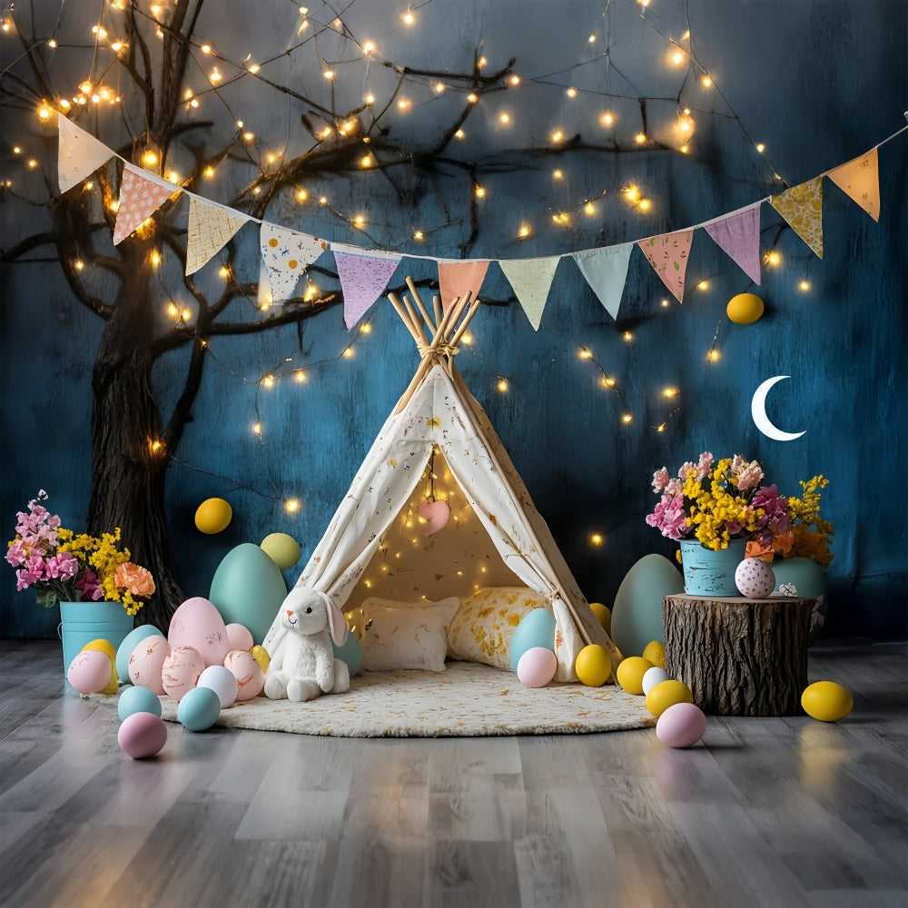 Easter Backdrop Ideas Enchanted Easter Tent Lights Backdrop UK CSH2-103