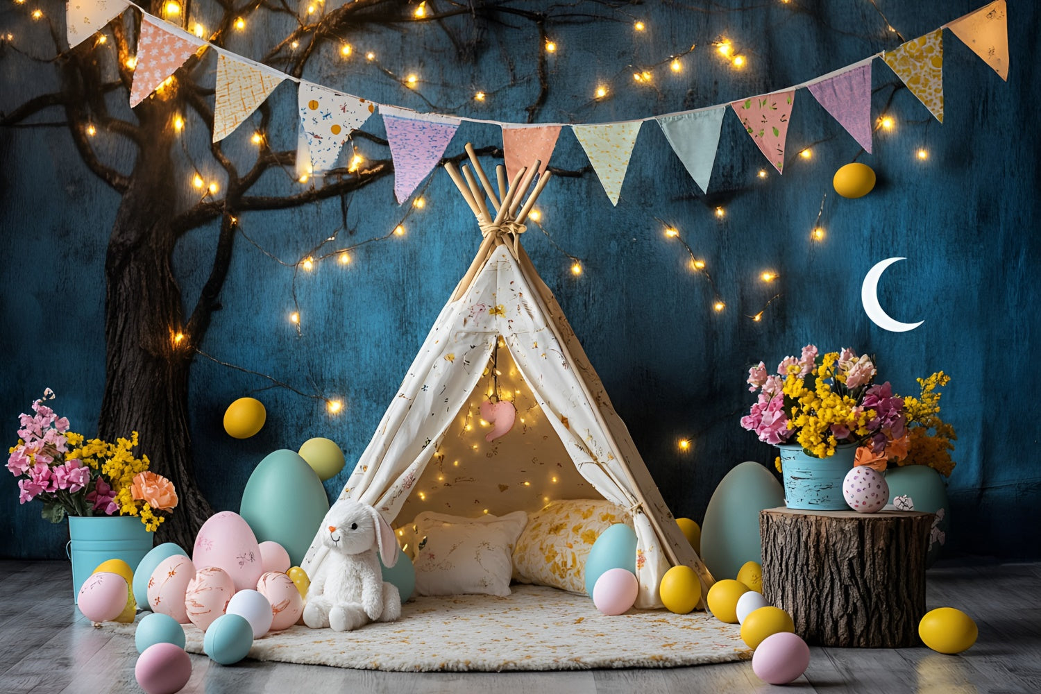 Easter Backdrop Ideas Enchanted Easter Tent Lights Backdrop UK CSH2-103