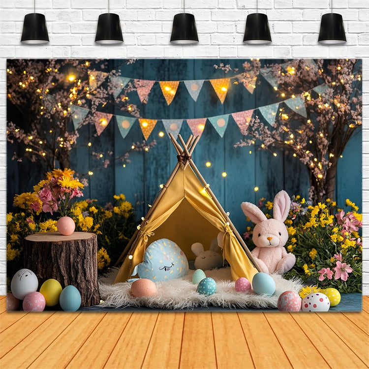 Easter Backdrops Photography Festive Bunny Cozy Tent Backdrop UK CSH2-104