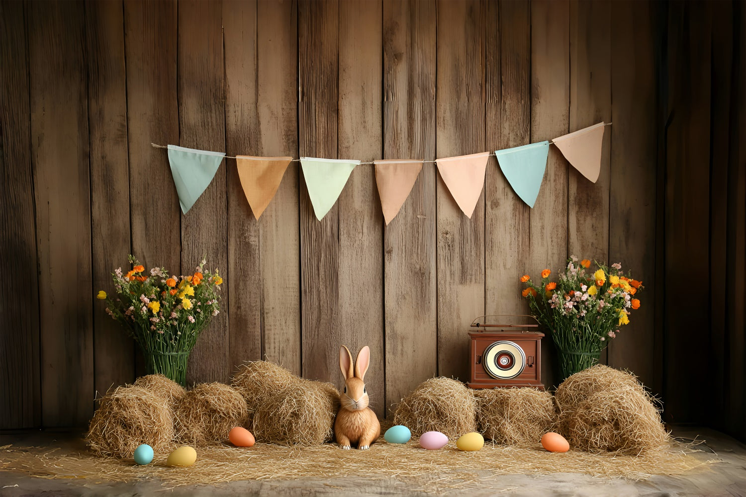 Easter Backdrop Country Hay Easter Celebration Backdrop UK CSH2-106