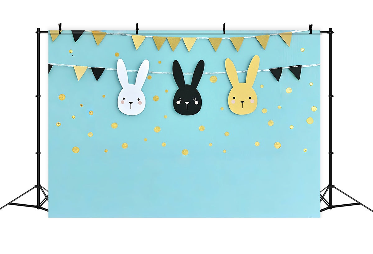 Easter Photo Backdrop Pastel Party Rabbits Festive Backdrop UK CSH2-107