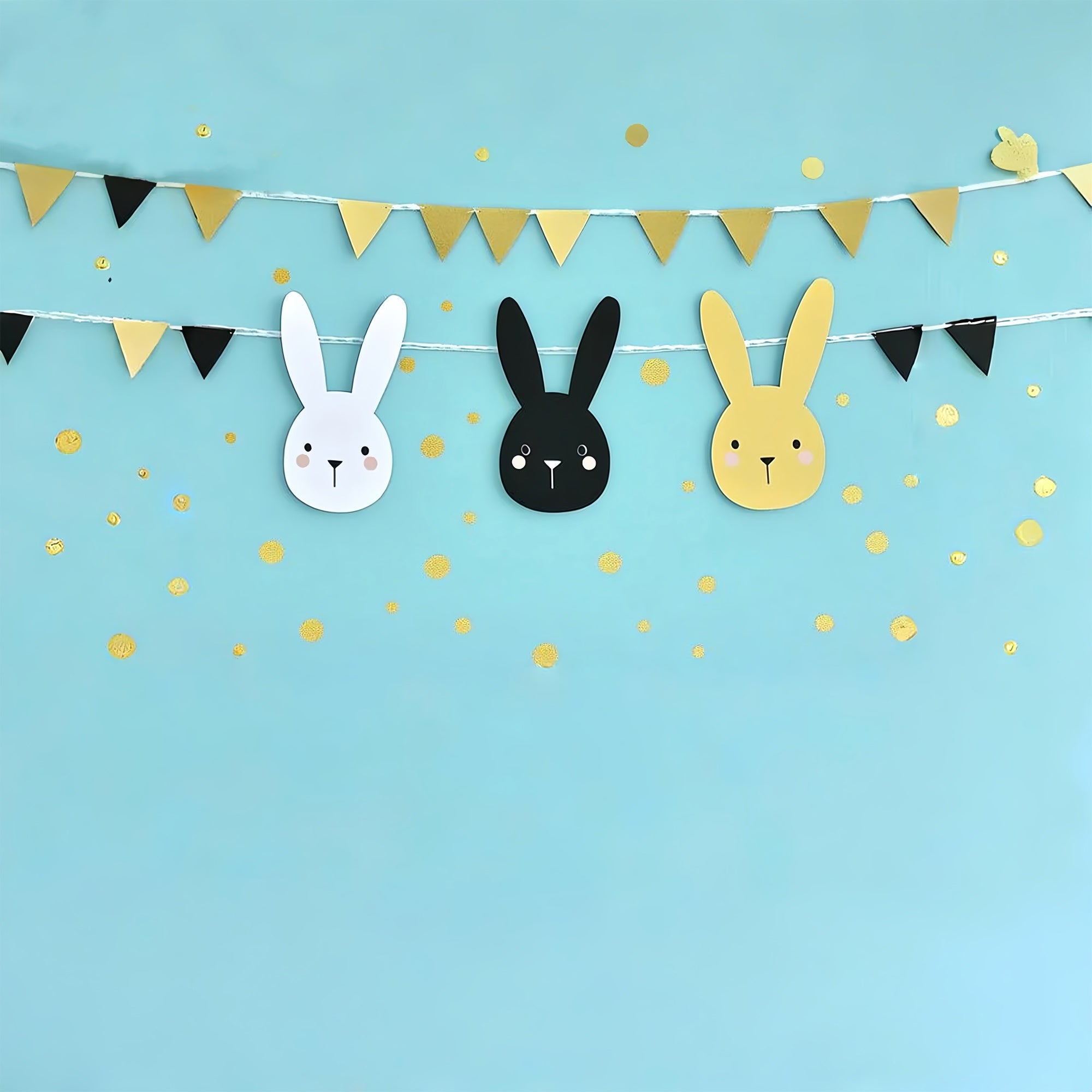 Easter Photo Backdrop Pastel Party Rabbits Festive Backdrop UK CSH2-107