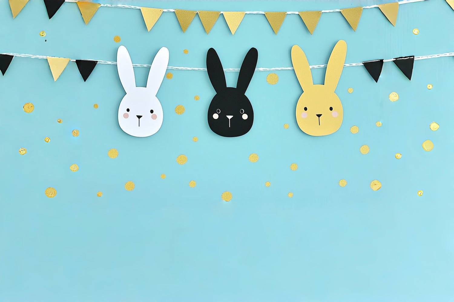 Easter Photo Backdrop Pastel Party Rabbits Festive Backdrop UK CSH2-107